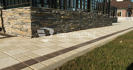 Объект из Брусчатка BRAER Тротуарная плитка Лувр, Черный